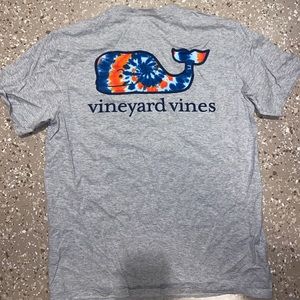 Vineyard Vines Orange and Blue Tie-Dye T-Shirt, Size Small (Unisex)